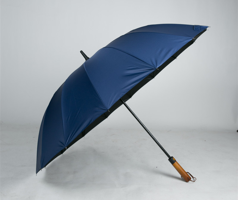 优质木柄广告雨伞直杆实木柄自动商务雨伞 超大防风高档高尔夫伞