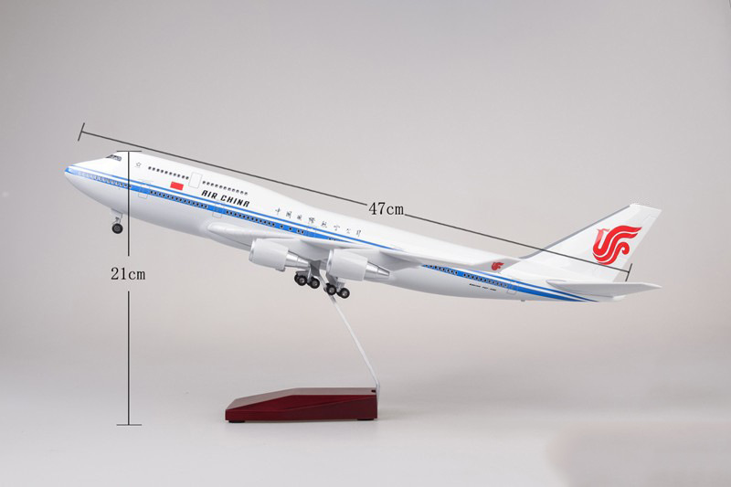 波音747400中国国际航空带led电控灯光起落架民航客机模型礼品