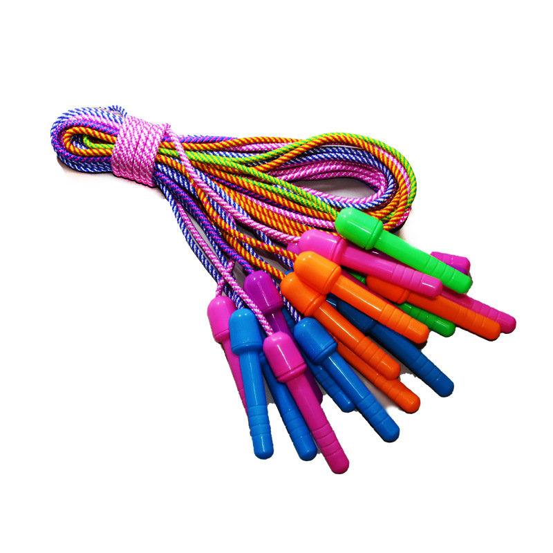 厂家直销中小学生训练比赛 成人儿童健身跳绳彩色跳绳体育用品