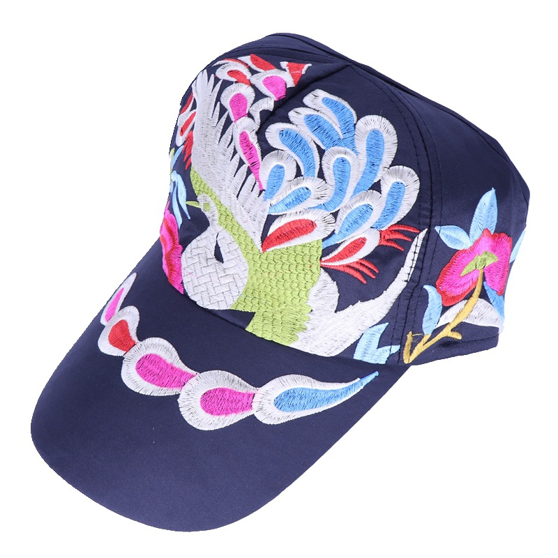 民族风刺绣花帽子女夏季凉遮阳防晒舌春休闲绣花棒球帽批发