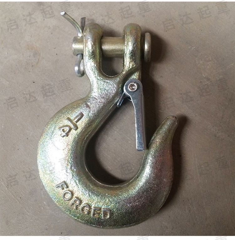 启达羊角抓钩滑钩 链条链接钩羊角钩 多规格吊装起重吊钩