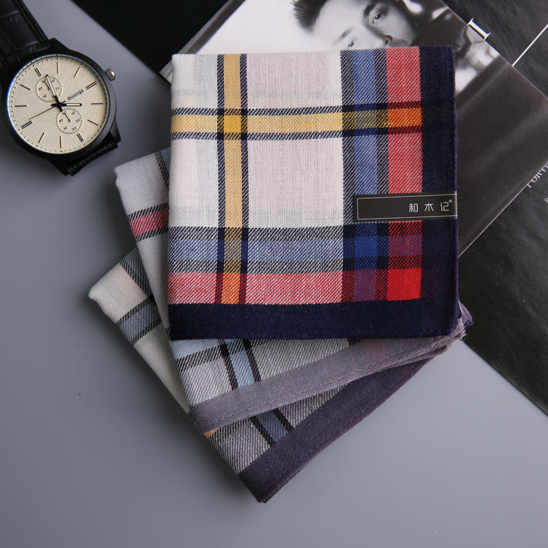 和木记(夜曲)手帕男士纯棉擦汗手绢斜纹老式手帕随身厚实新款