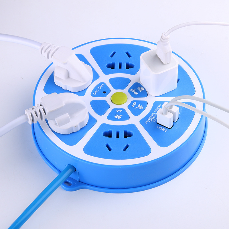 插盘插座面板多孔带开关usb多用排插多功能万能转换家用带线插排