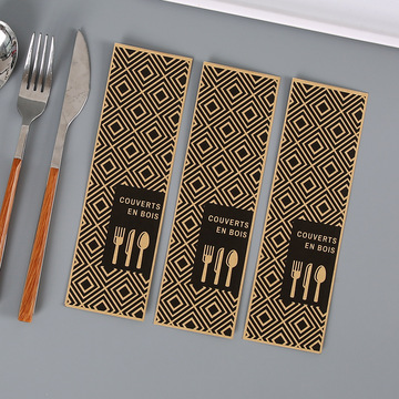 定制刀叉勺淋膜牛皮袋一次性筷套餐具包装袋蛋糕盘包装牛皮纸袋