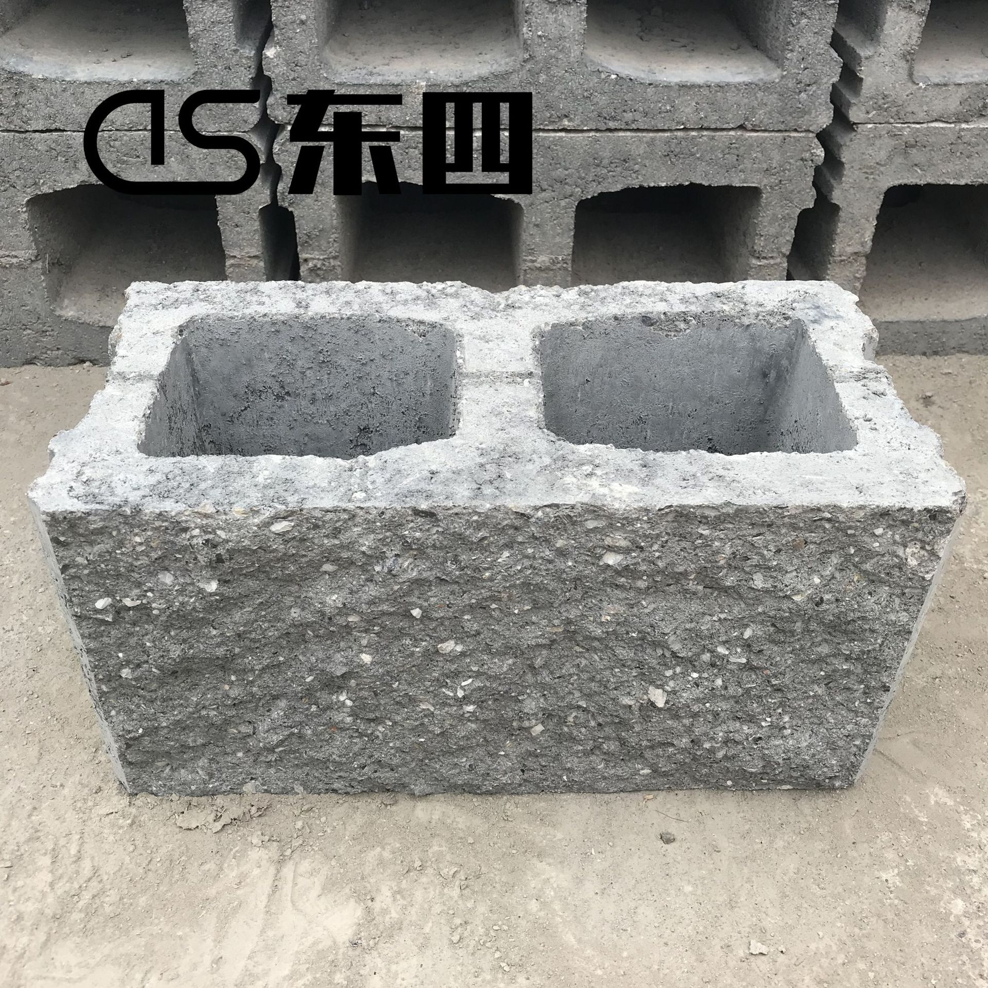 装饰砌块混凝土空心砌块承重劈裂砌块空心砖红灰黄mu101520