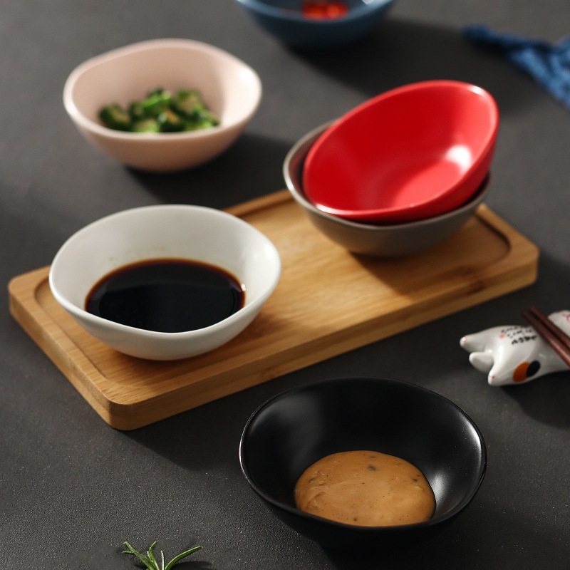 5英寸 蘸料碟色釉调味碟小醋碟酱油碟调味碟小碟子陶瓷家用