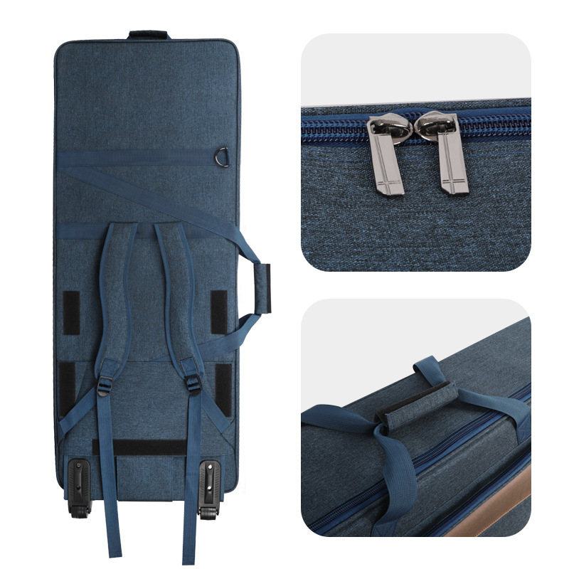 金川带轮61键电子琴包批发加厚可拆拖轮电子琴背包琴包套袋厂家