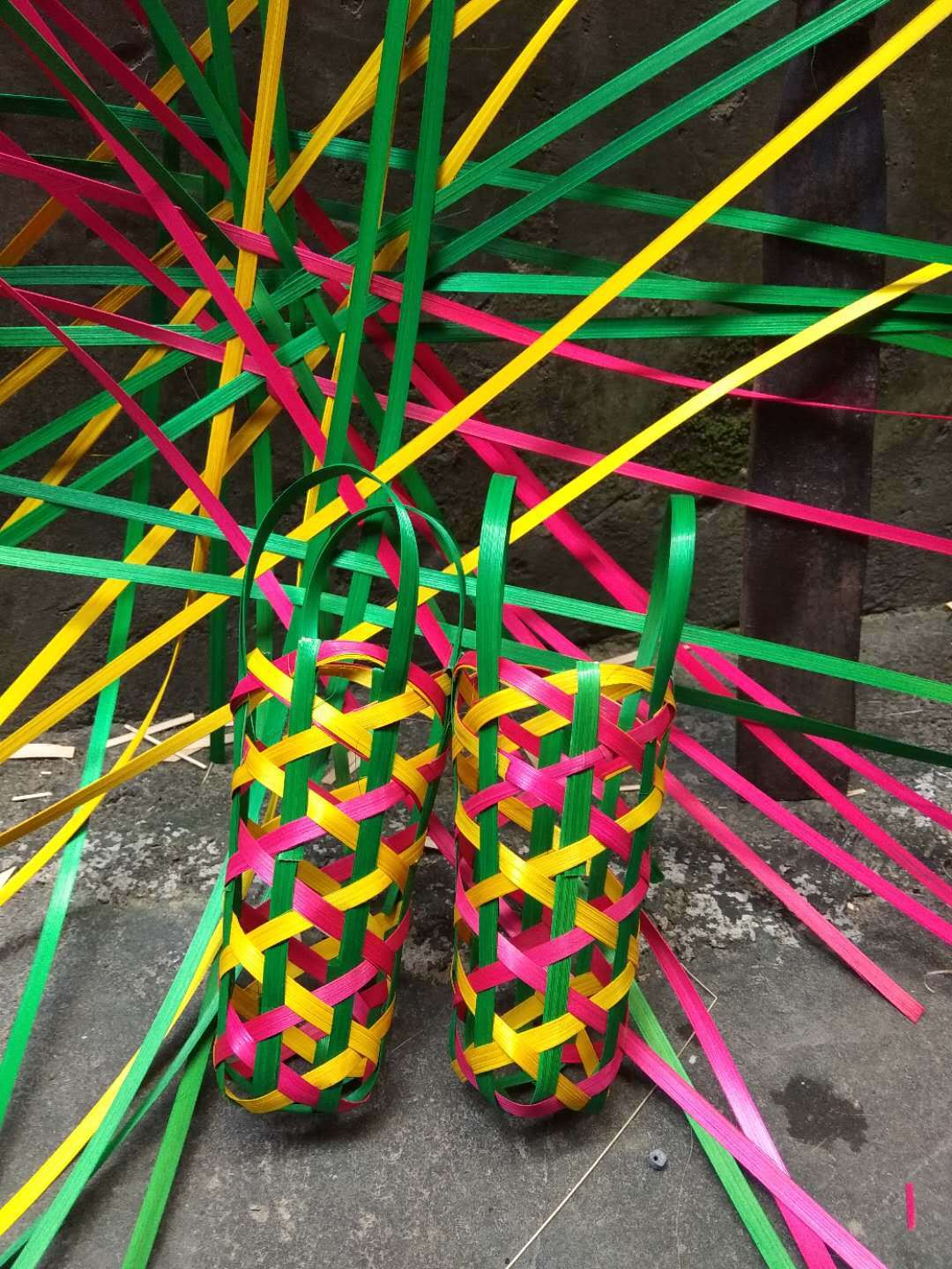 传统中秋猪笼仔猪仔饼笼 猪笼入水寓意竹猪笼中秋猪仔饼笼 可订织