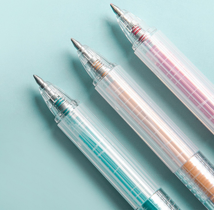 languo/蓝果大容量中性笔创意莫兰迪手账笔复古拔帽彩色中性笔