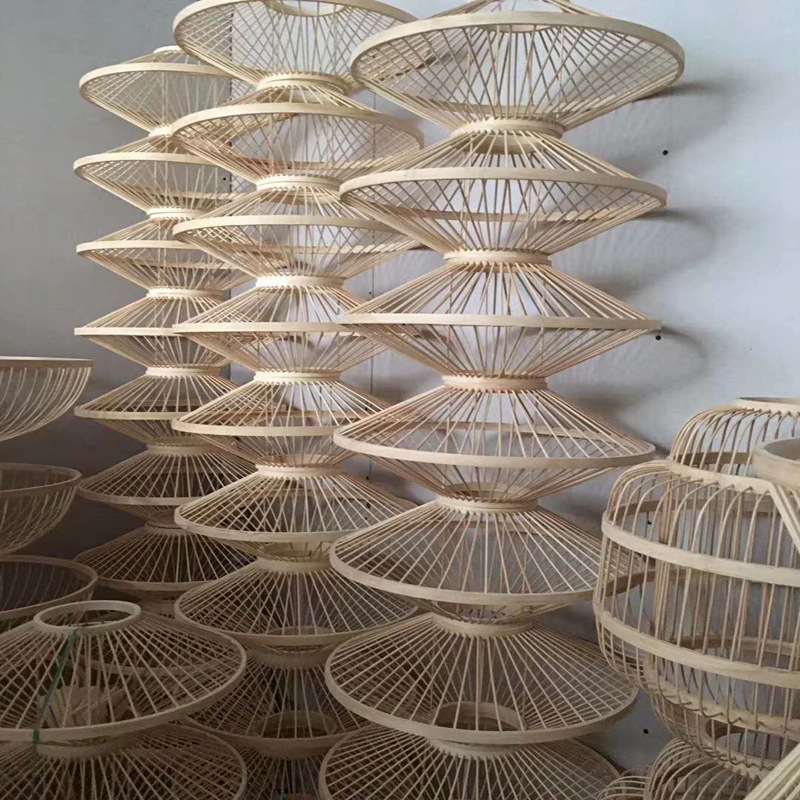 竹编吊灯民宿日式仿古灯笼竹艺个性纯手工定制竹签竹篾艺术吊灯