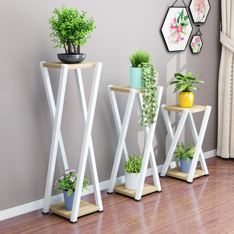 多层铁艺花架简约现代客厅盆栽置物架阳台多肉花盆架户外落地花架