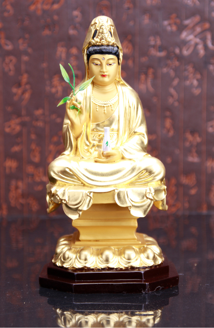 西方三圣观音菩萨大势至阿弥陀佛像摆健保平安招财家居送子观世音