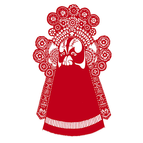 纯手工剪纸画中国风京剧脸谱国粹刻纸成品镂空艺术幼儿园窗花装饰