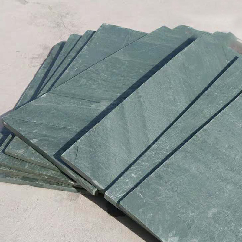 厂家直销绿色青石板文化石户外防滑地砖花园庭院别墅铺地青石板材