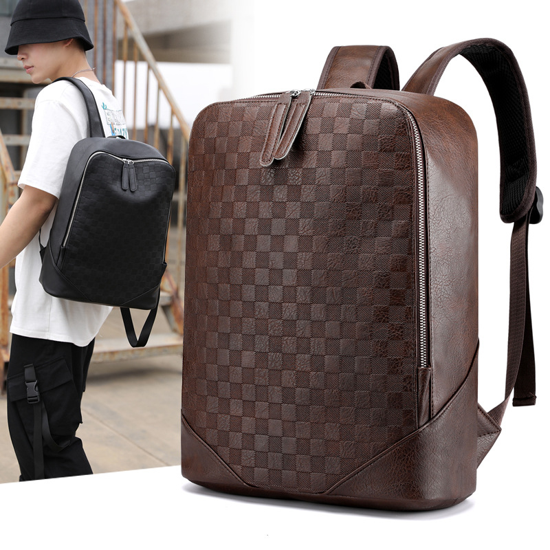 Quality Men's Bag New Backpack Casual Men Computer Bag Backpack Business Trip Pu Travel Backpack Men One Piece Dropshipping