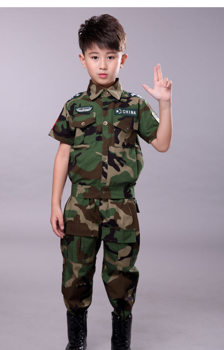 迷彩服套装儿童春秋款军装小男孩警服特种兵幼儿园军训服男童秋装