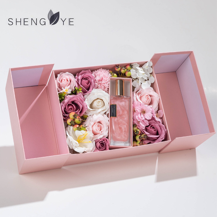 盛叶 新款创意七夕香皂花礼盒 圣诞节礼物香水款送女友送老师