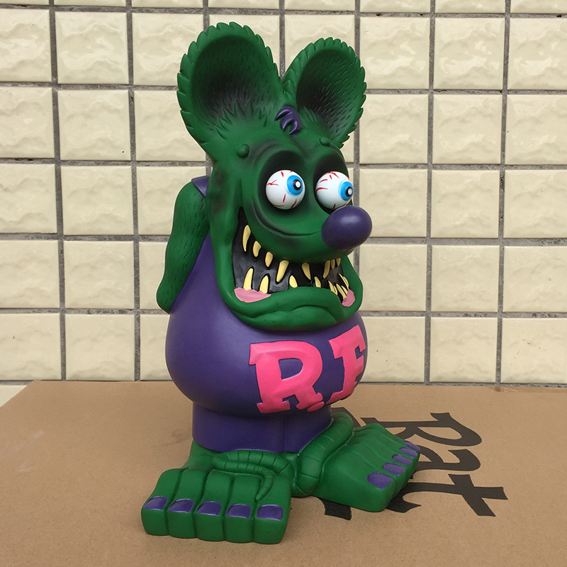 33cm老鼠芬克传奇 rat fink芬克老鼠 芬克老鼠收藏品卡通动漫玩具