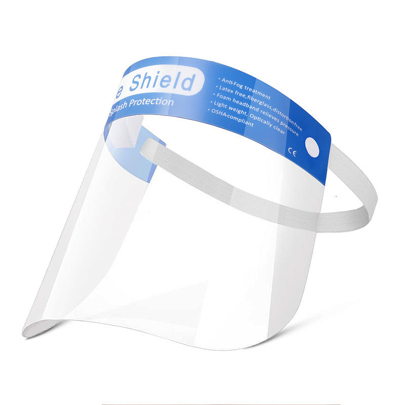 厂家防雾防飞沫面罩pet透明全脸防护面罩高清防雾防飞溅塑料面罩