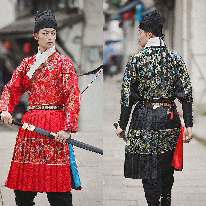 中国风飞鱼服锦衣卫戏服侠客影视剧道具表演服汉服男仙气中式长衫