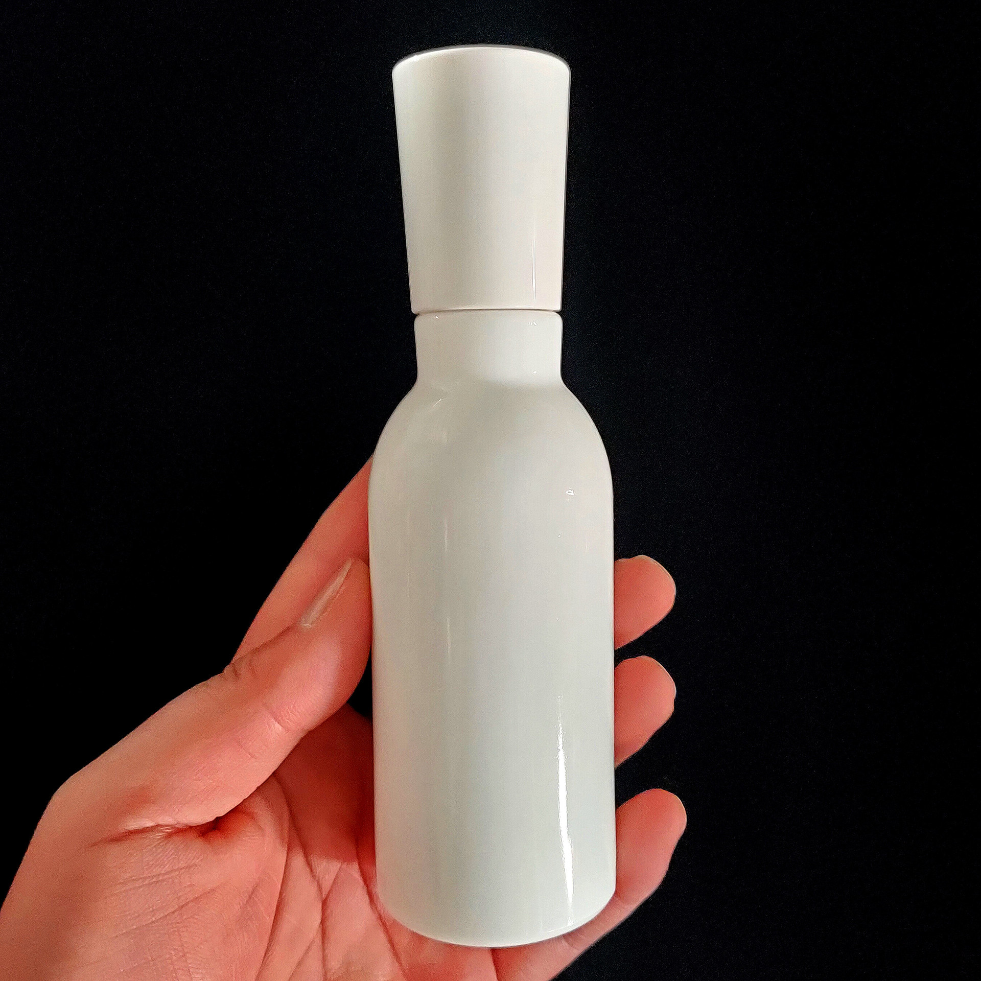 120ml乳液玻璃瓶现货鸭嘴泵白瓷玻璃乳液瓶精华液喷瓶