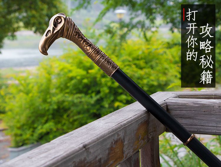 刺客信条6枭雄辛迪加cosplay11拐杖手杖剑袖箭武器道具模型未开刃