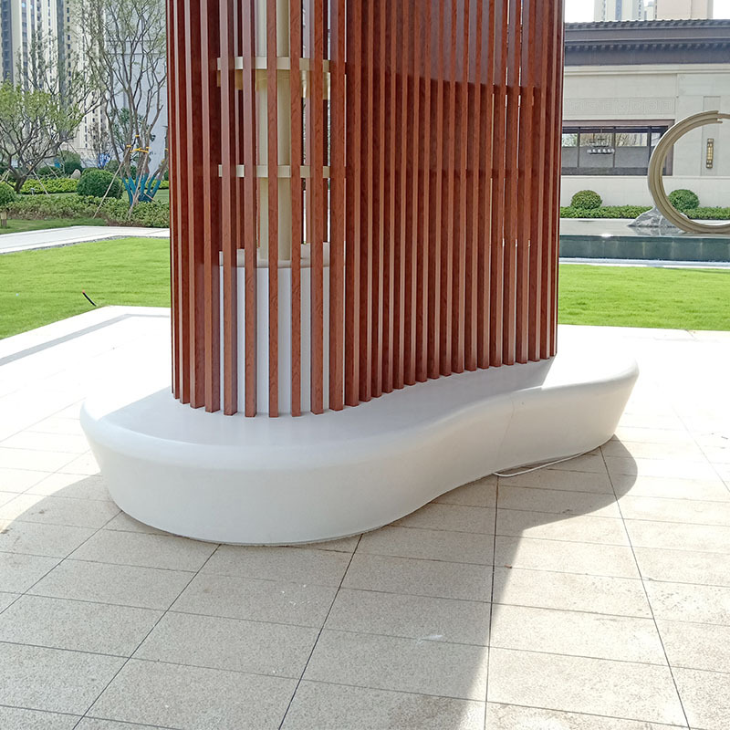 树池坐凳预制混凝土景亭装饰圆弧坐凳公园凳定制