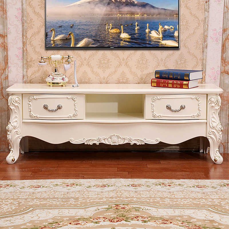 欧式茶几电视柜组合实木简欧小户型液晶电视机柜简约客厅地柜家具