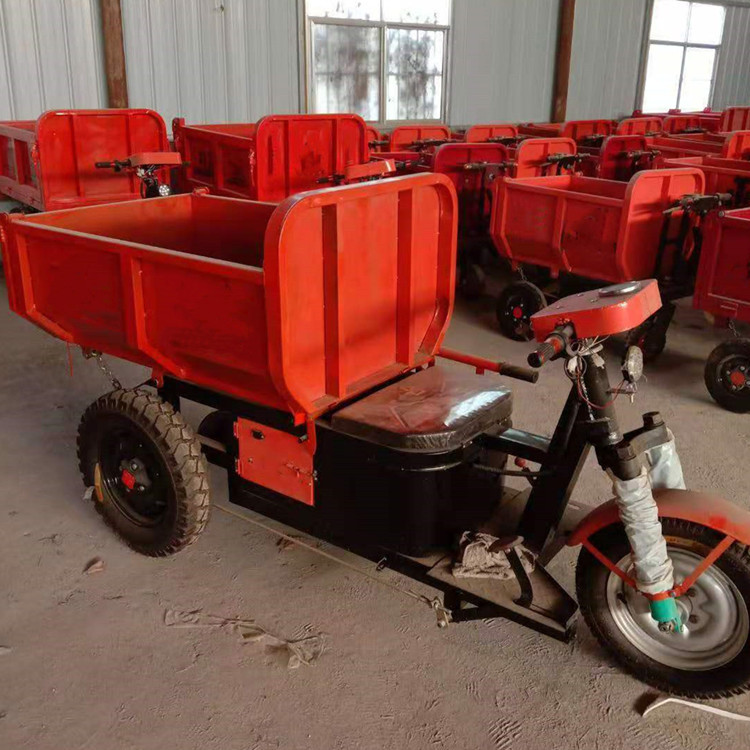 电动工程小三轮车建筑工地用自卸翻斗车农用小型电动液压自卸三轮