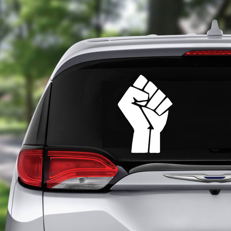 y-200外贸新款拳头black lives matter 创意自粘车贴玻璃橱窗贴纸
