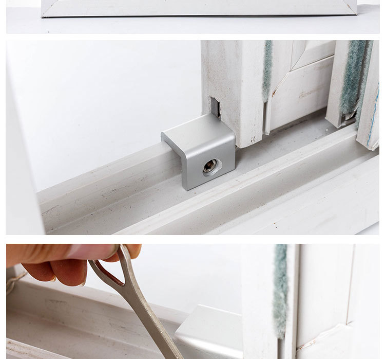 窗户卡扣推拉门窗轨道限位扣铝合金塑钢窗户儿童安全锁卡扣限位器