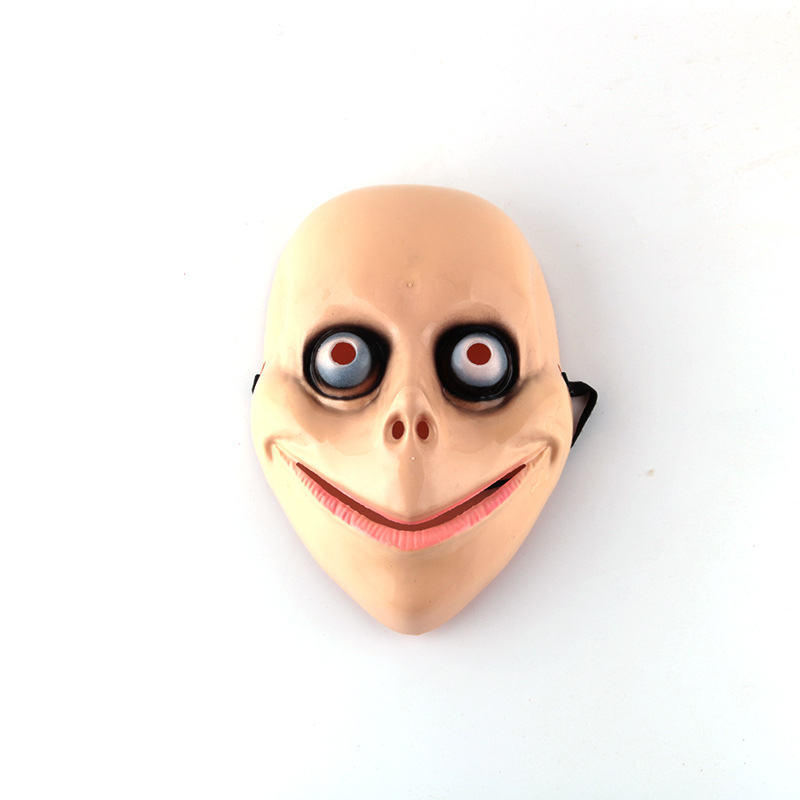 新款儿童面具cos化装舞会女鬼带发面具夜店酒吧恐怖momo万圣面具