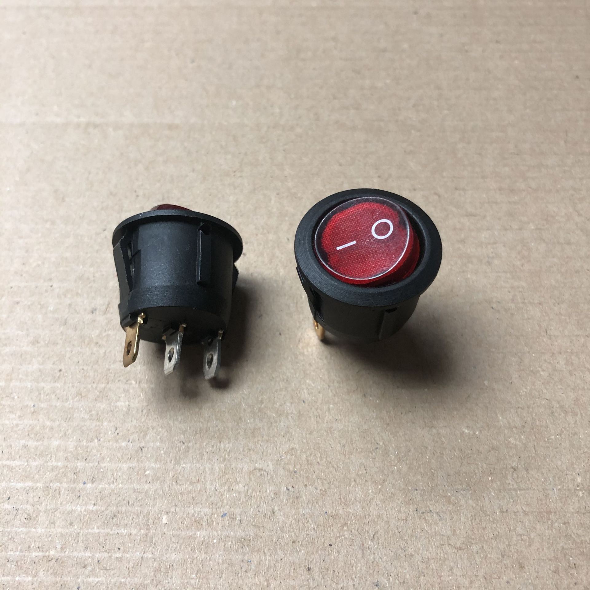 烤肠机热狗机电饼铛蒸蛋器煮蛋器电热杯电源开关圆形按钮开关