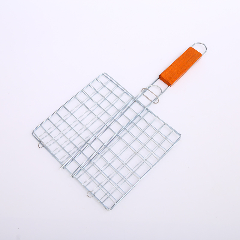 夹板小四 烧烤网夹 烧烤工具烤鱼夹 bbq烧烤工具可定制厂家直供