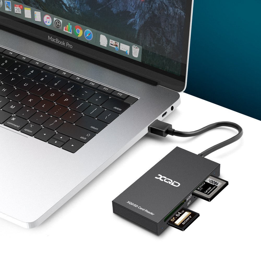 0多功能双xqd双sd卡槽读卡器厂家直销