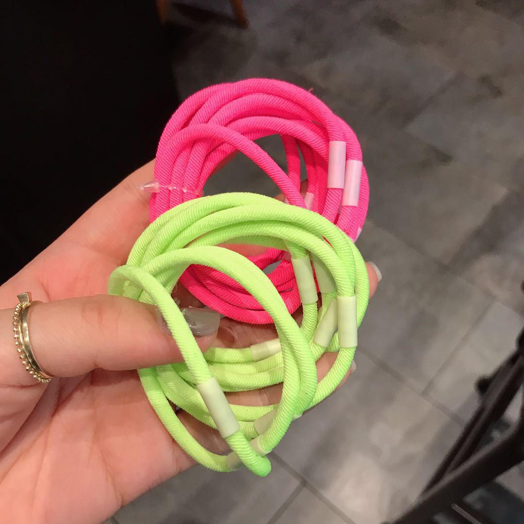 韩国东大门同款彩色弹力小皮筋ins泫雅发圈少女可爱百搭丸子头绳