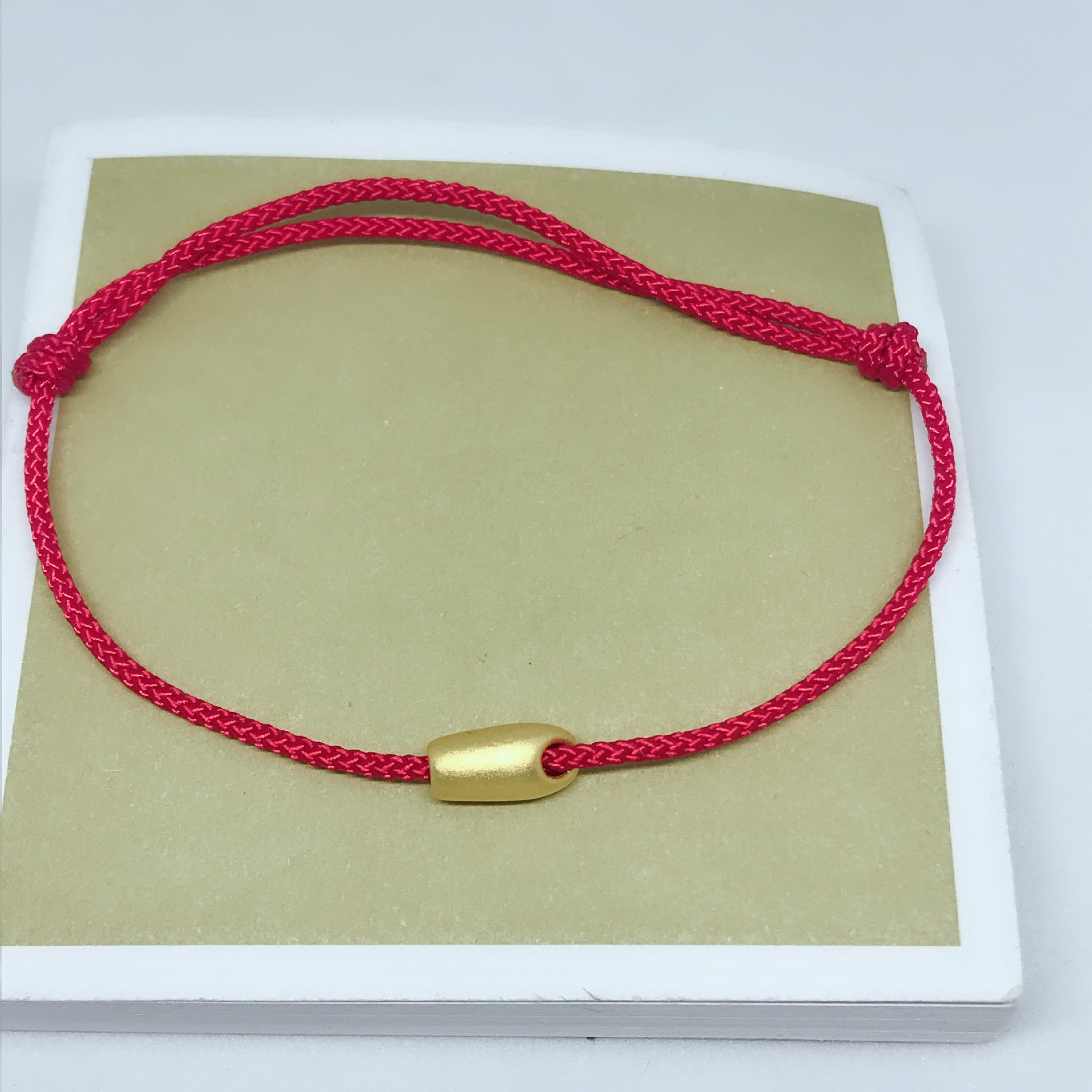 抖音爆款鼠年有米手链 黄金色米粒大米 本命年大米红绳编织手串