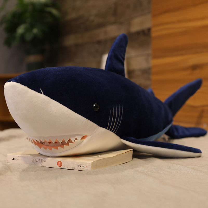 Cute Big Shark Plush Toy Ragdoll Doll Bed Sleep Hug Non-Disassemble Big Doll Wholesale