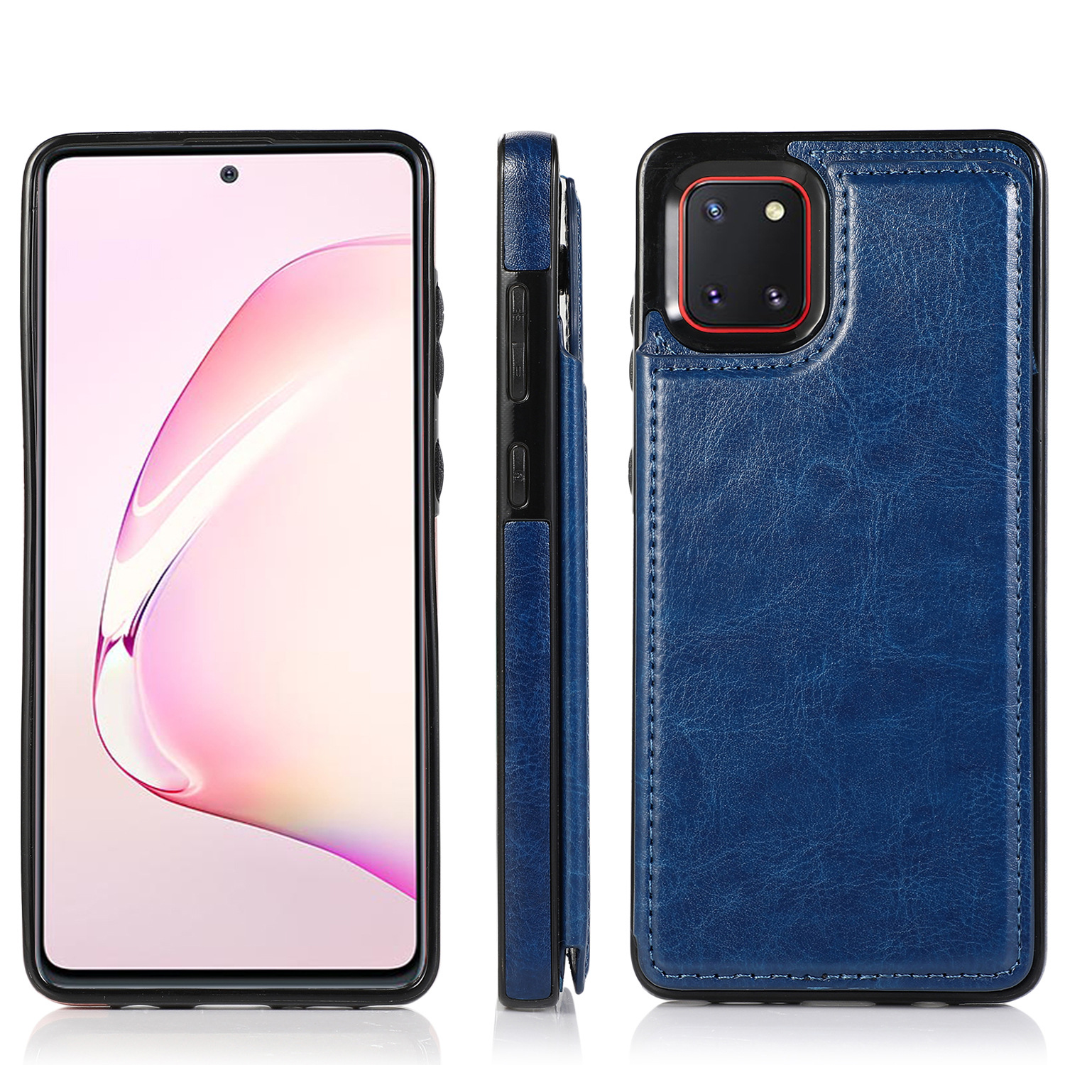 爆款现货 三星 a81 a91 m60s note 10 s10 lite 双扣皮套 手机壳