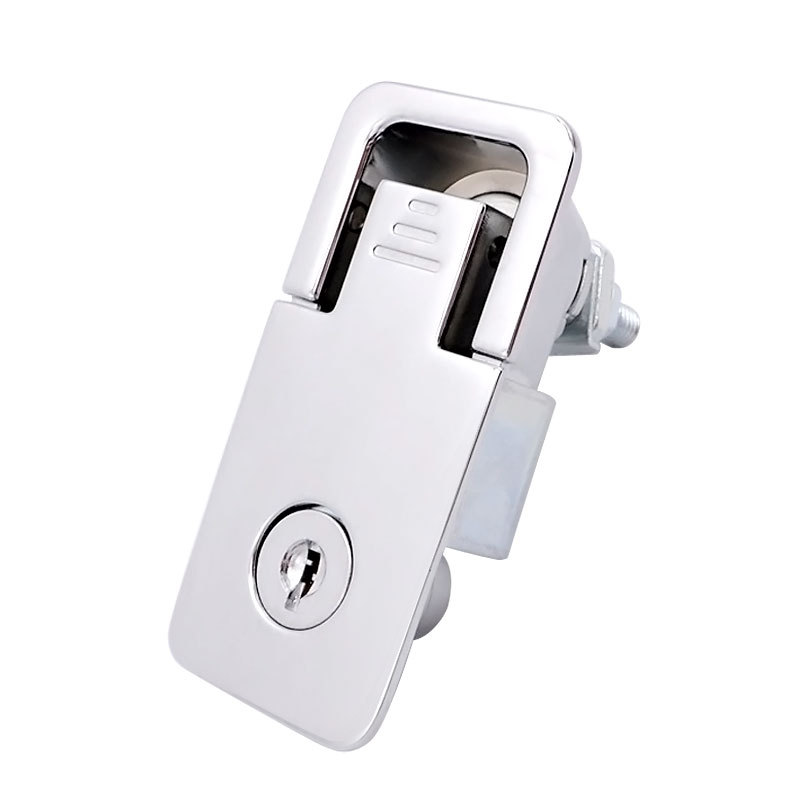 sk1-051w工业锌合金按压式旋转手柄门把手平面回压式伸缩迫紧门锁