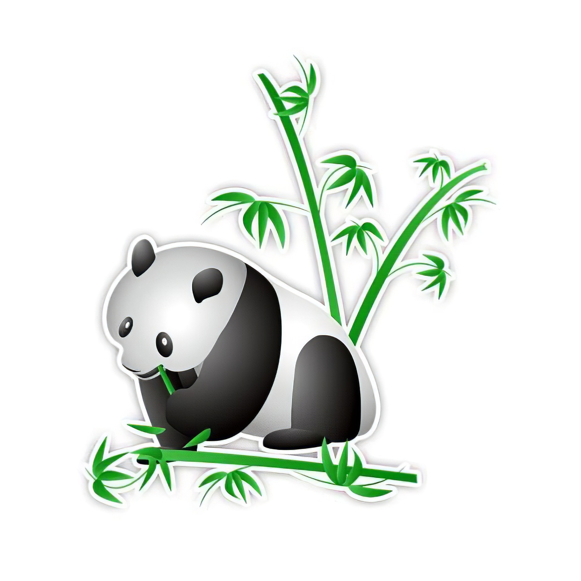 车贴熊猫竹子-13.8cm