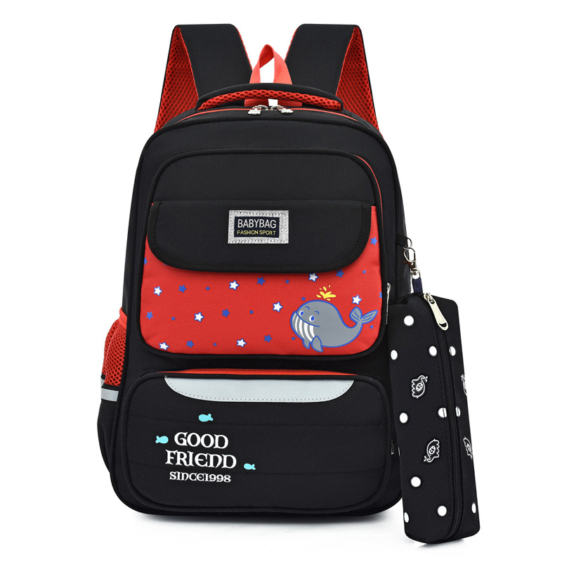 Korean Style Schoolbag for Primary School Boys and Girls 6-12 Years Old Backpack Lightweight Decompression 1-3-4-6 Grade