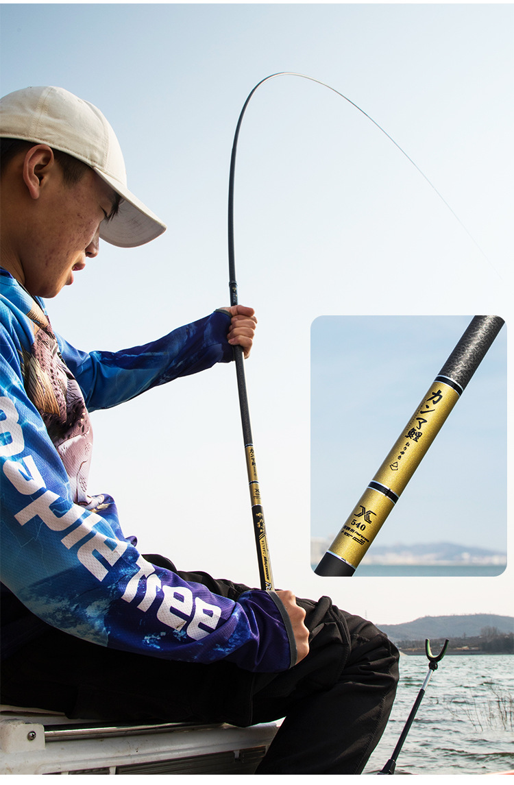 一件代发短节鱼竿手竿溪流竿超轻超硬28调钓鱼竿8/9/10米传统钓鱼