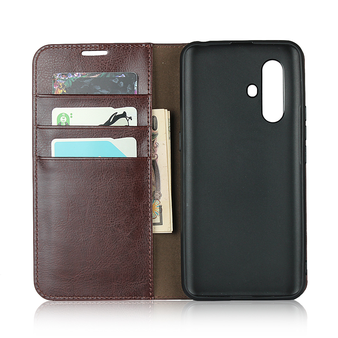 vivo x3疯马纹真皮钱包手机皮套