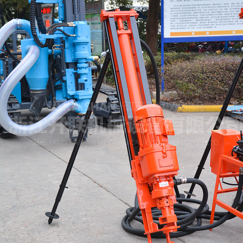 开山潜孔钻机kqd支架式凿岩打孔冲击回转式钻机气动风炮机现货