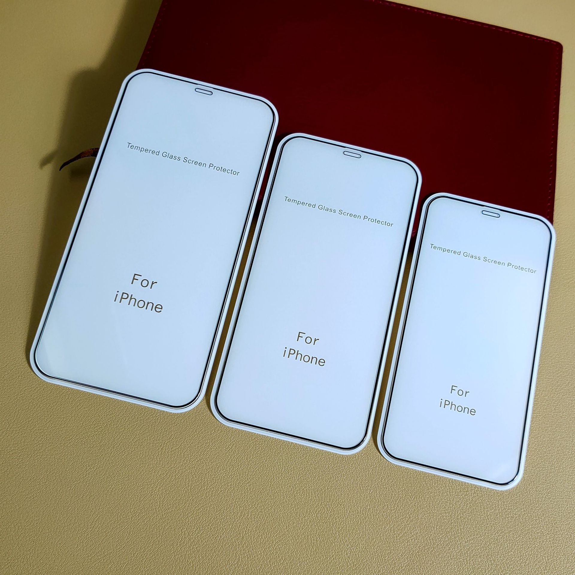 适用iphone12promax全胶钢化膜苹果12mini手机荧屏满版玻璃贴电镀