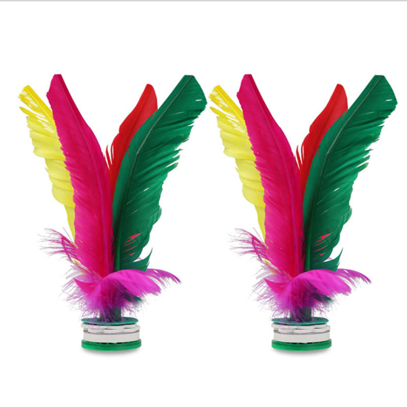 成人健身耐踢毽球羽毛键球鸡毛毽鸡鹅毛小学生比赛花毽