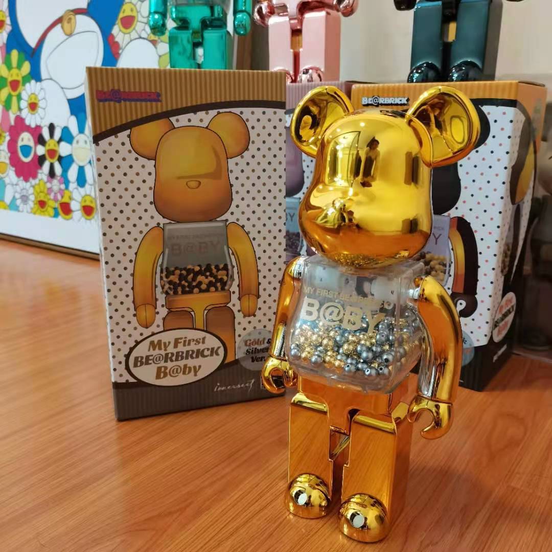 Bearbrick 400% Violent Bear Tide Play BAPE Joint Name 25 Th Anniversary Electroplating Camouflage Shark Doll Ornaments