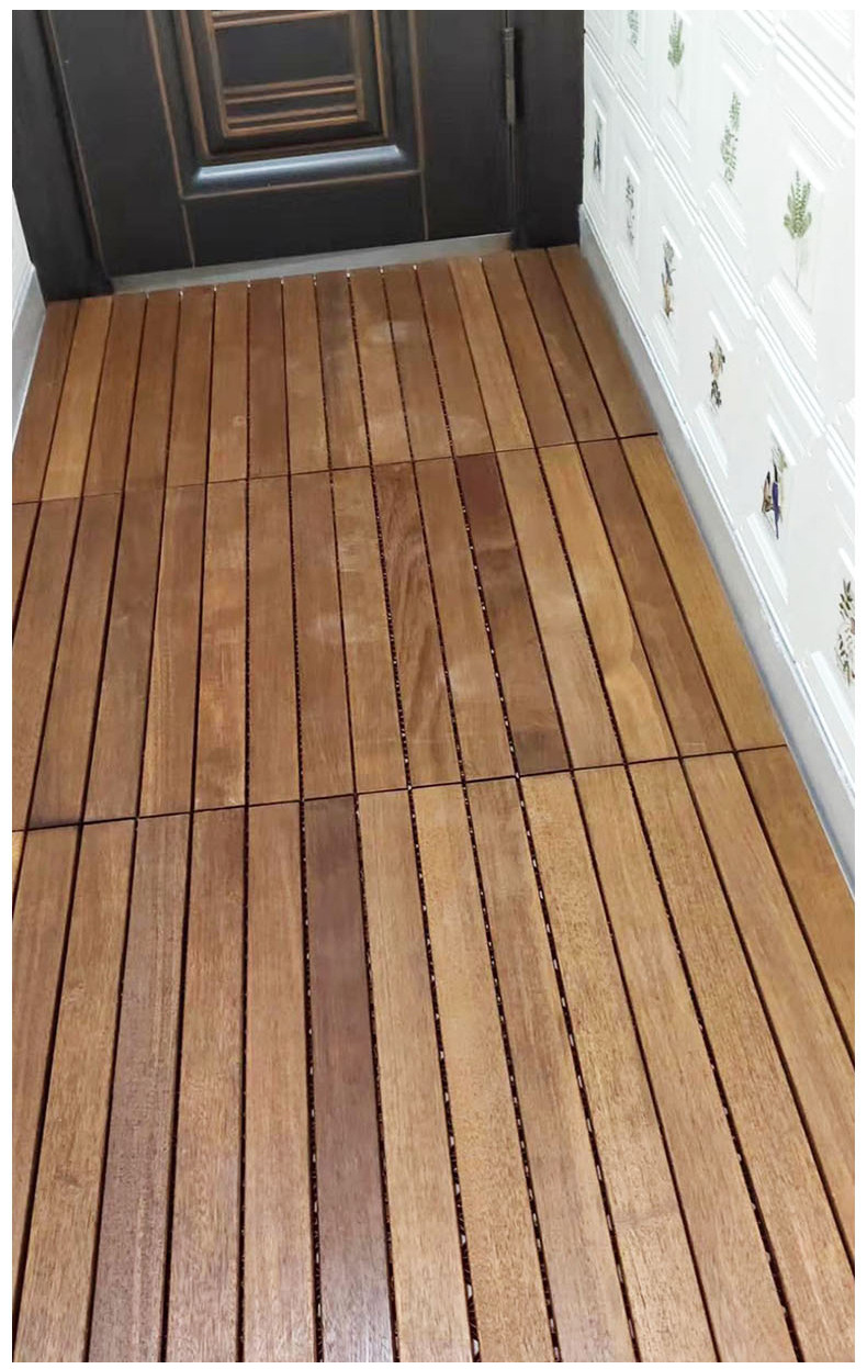 防腐木户外拼装木地板阳台露台花园室外实木拼接地面铺设巴西硬木