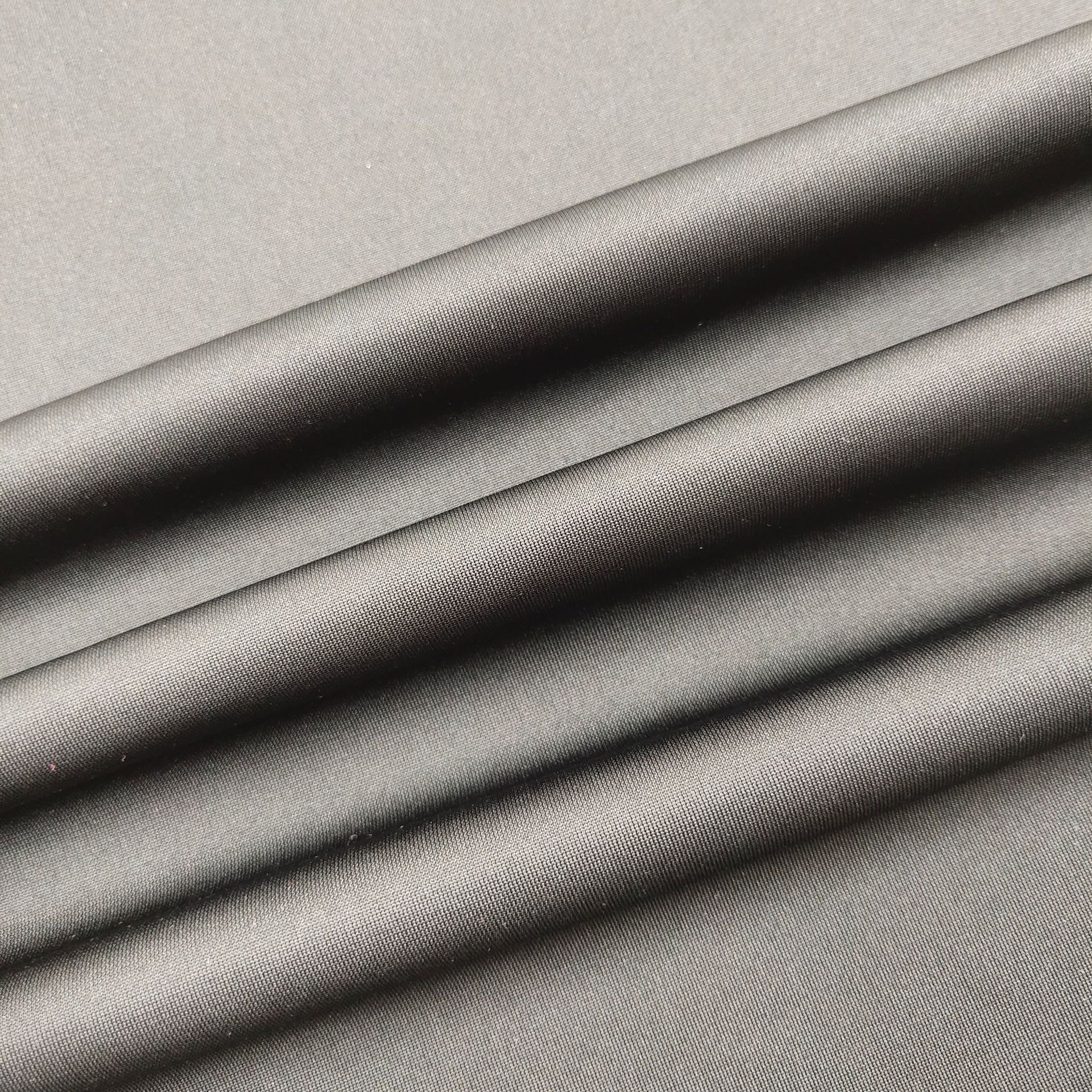 锦涤黑纱经编平布 包边布 特利科特工艺品鞋材箱包手袋复合布料